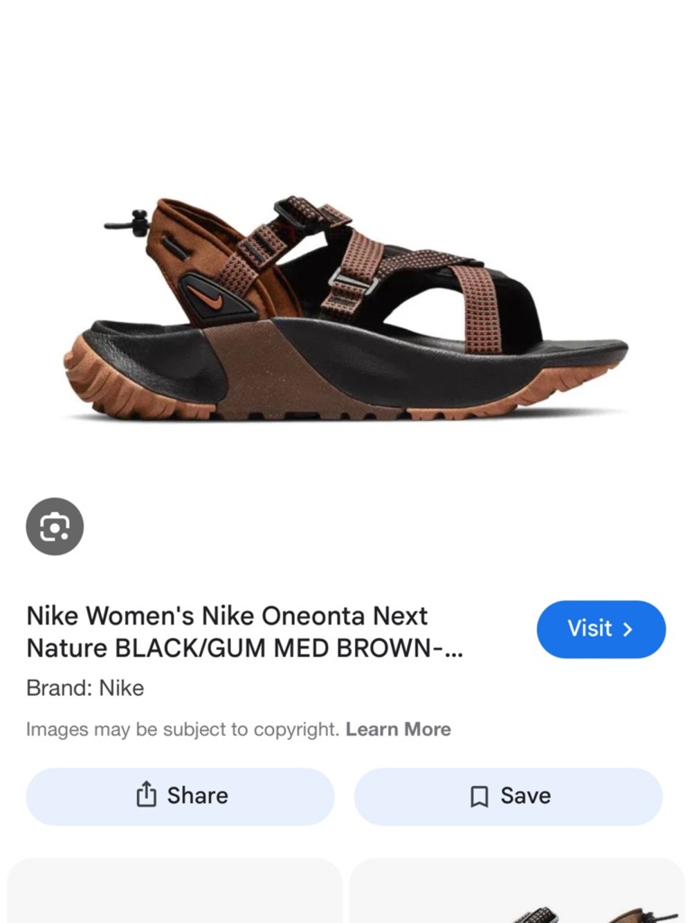 Nike sun and sand Brown and Black Sport Sandals